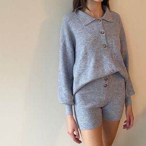 Amanda Oversized Knit Polo and Short